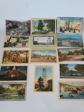 Vintage Postcard Lot of 43 Mid-Century Linen & Litho US Travel Ephemera